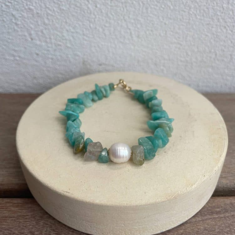 BRACELET BONIFACIO GOLD FILLED BLEU