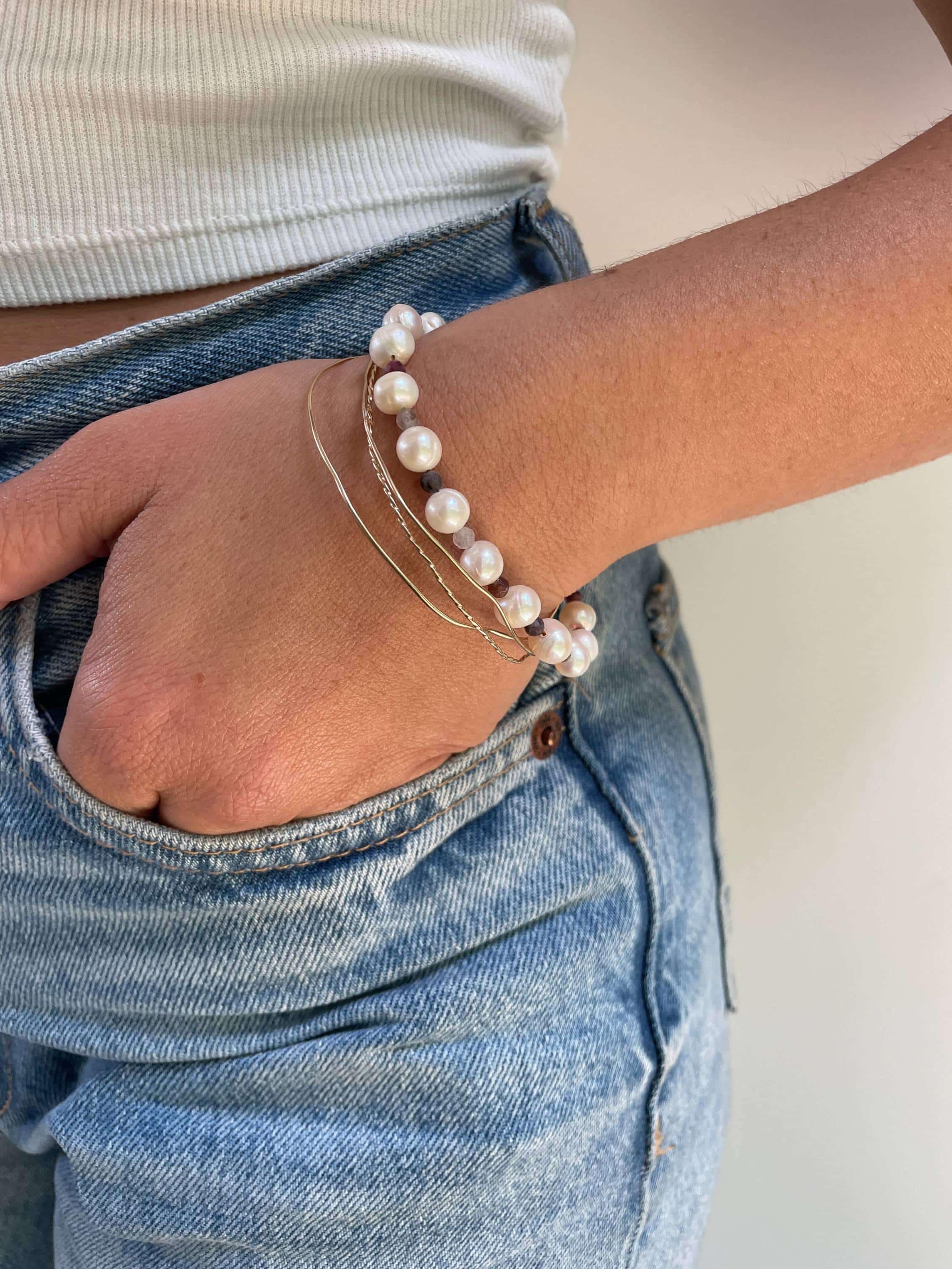 Bracelet lou gold filled tourmaline copie | MAISON LIAMA